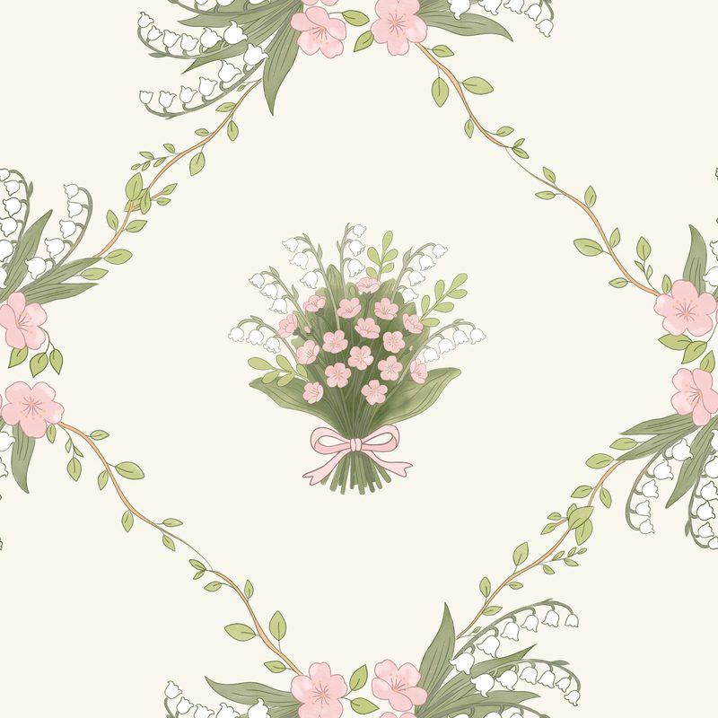 Romantic garden floral pattern